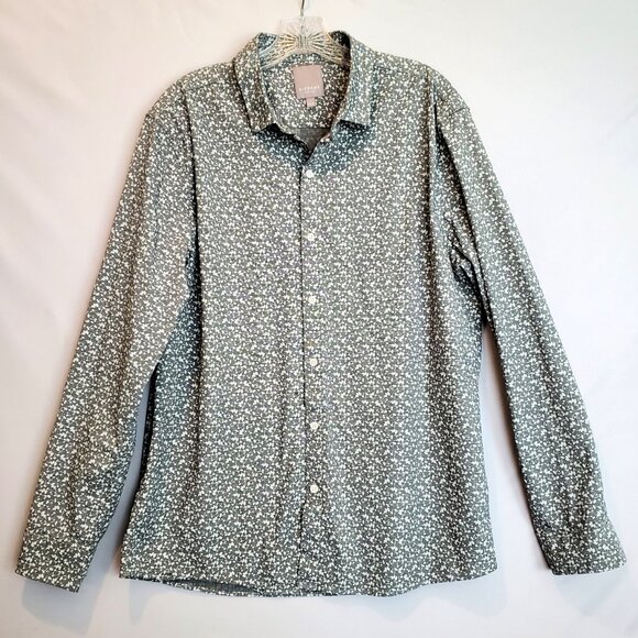 A-Frame Men's Shirt LG Regular Button-up Stretch Maximalism Dark Cottagecore - Picture 1 of 10